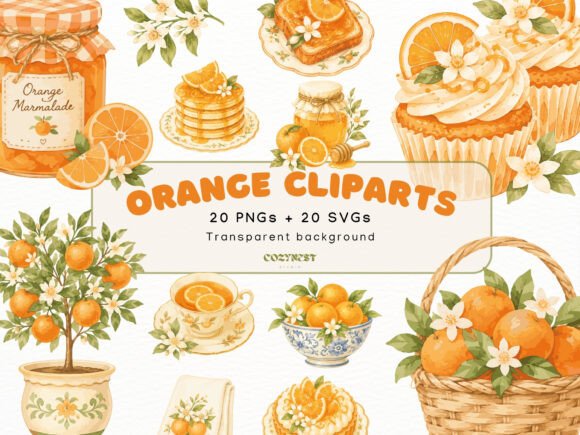Download Orange Watercolor Cliparts Mediterranean - Watercolor clipart Collection