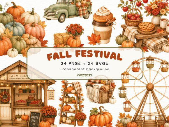 Download Fall Festival Watercolor Cliparts Autumn - Watercolor clipart Collection