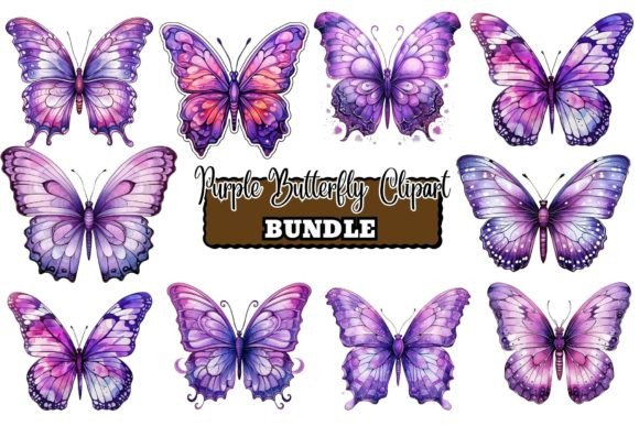 Download Purple Butterfly Watercolor Clipart - Watercolor clipart Collection