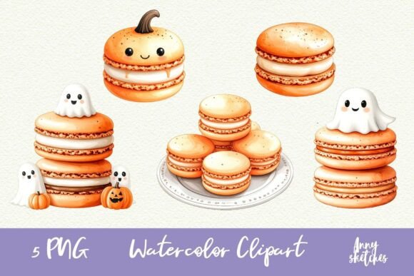 Download Macarons PNG Halloween Ghost Cafe - Macarons png Collection
