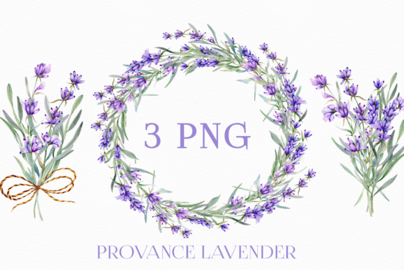 Download LAVENDER WATERCOLOR CLIPART - Watercolor clipart Collection