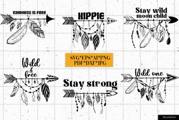 Download Tribal Boho Arrows SVG PNG EPS - Boho Collection
