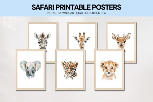 Download Safari Animals Prints Nursery Wall Art - Nursery wall Collection