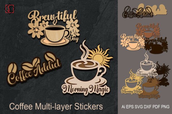 Download Coffee Layered Stickers - Premium Resources